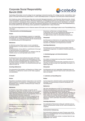Corporate Social Responsibility Bericht 2026