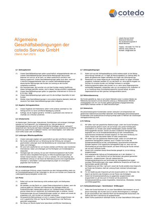 AGB cotedo Service GmbH